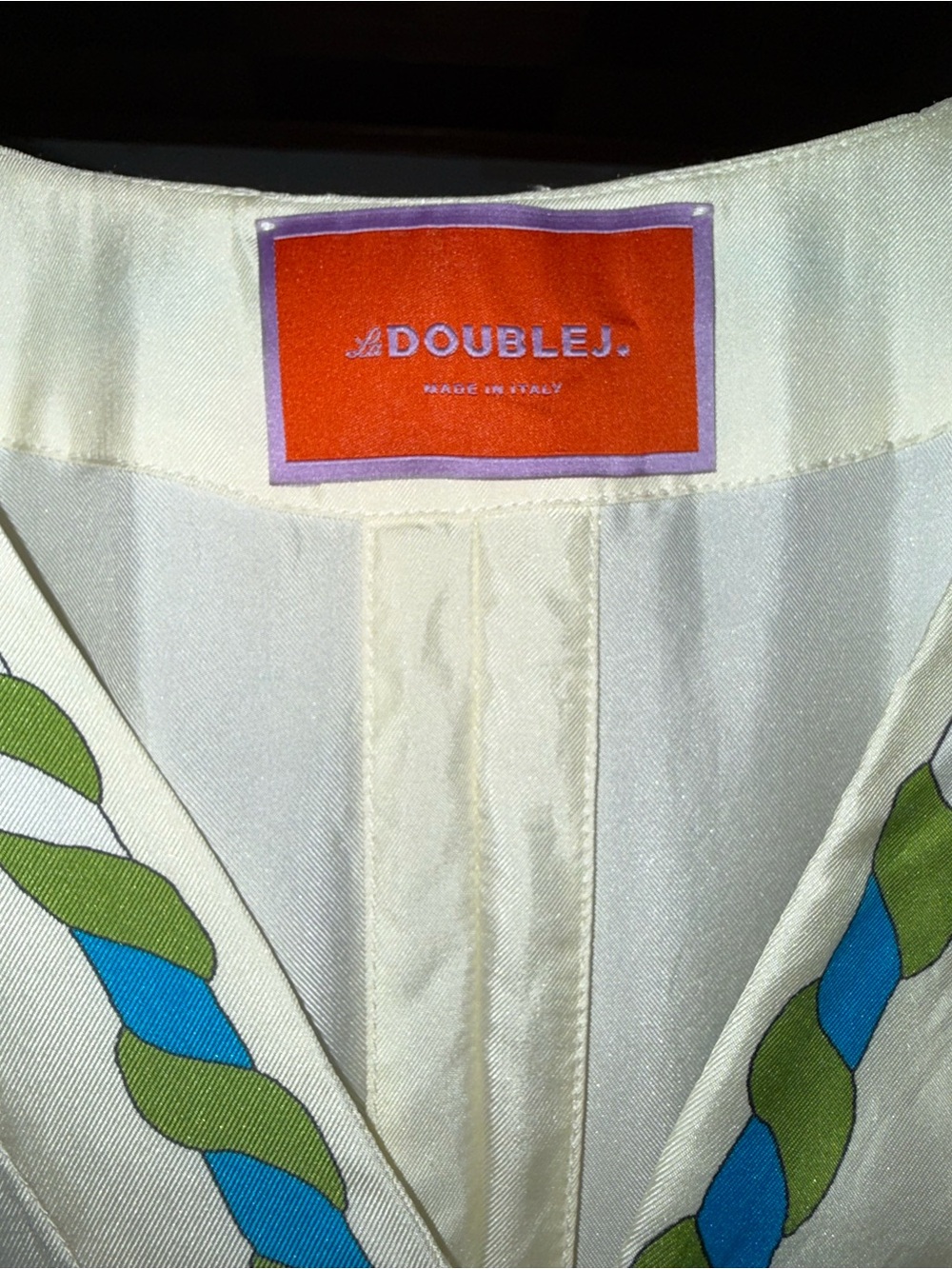 La Double J MuuMuu Dress Borboni Placed Bianco S - Picture 8 of 11